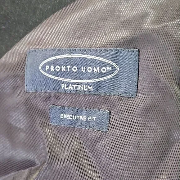 Men's Pronto Uomo Platinum Executive Fit Classic Black Blazer Jacket Size 50 Reg